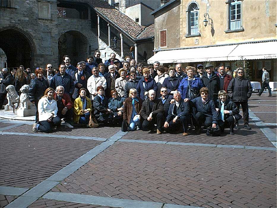 In Piazza Vecchia a Bergamo Alta