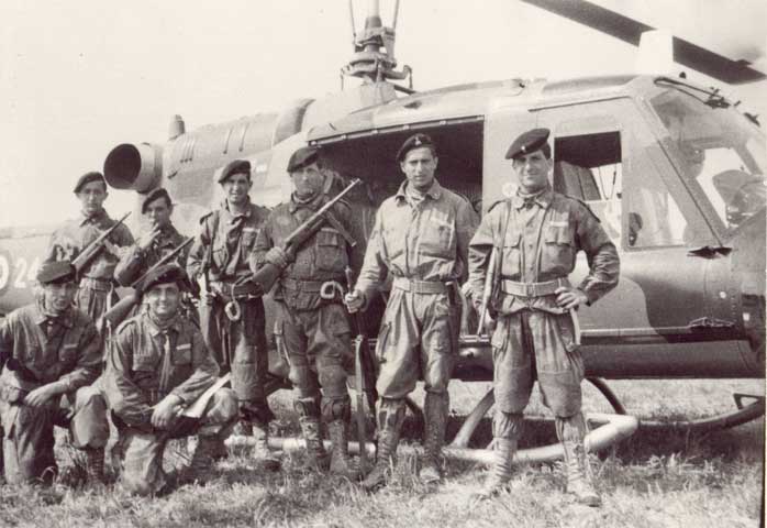 Il plotone assaltatori a Porto Caleri, aprile 1965