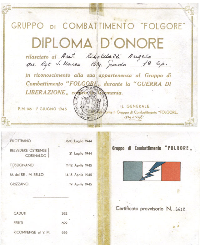 Diploma d'onore