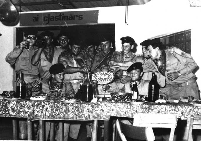 Cena dei congedanti "ai cjastinars", Villa Vicentina 1967