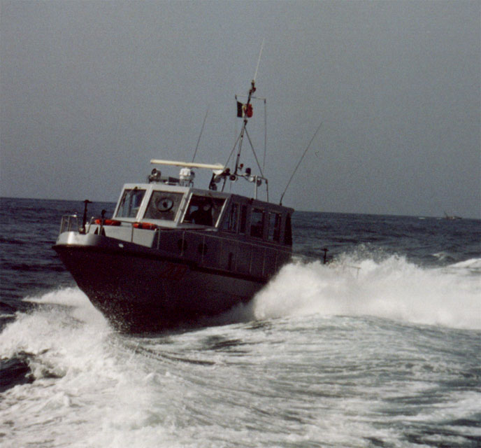 Motovedetta EIG 208 in navigazione