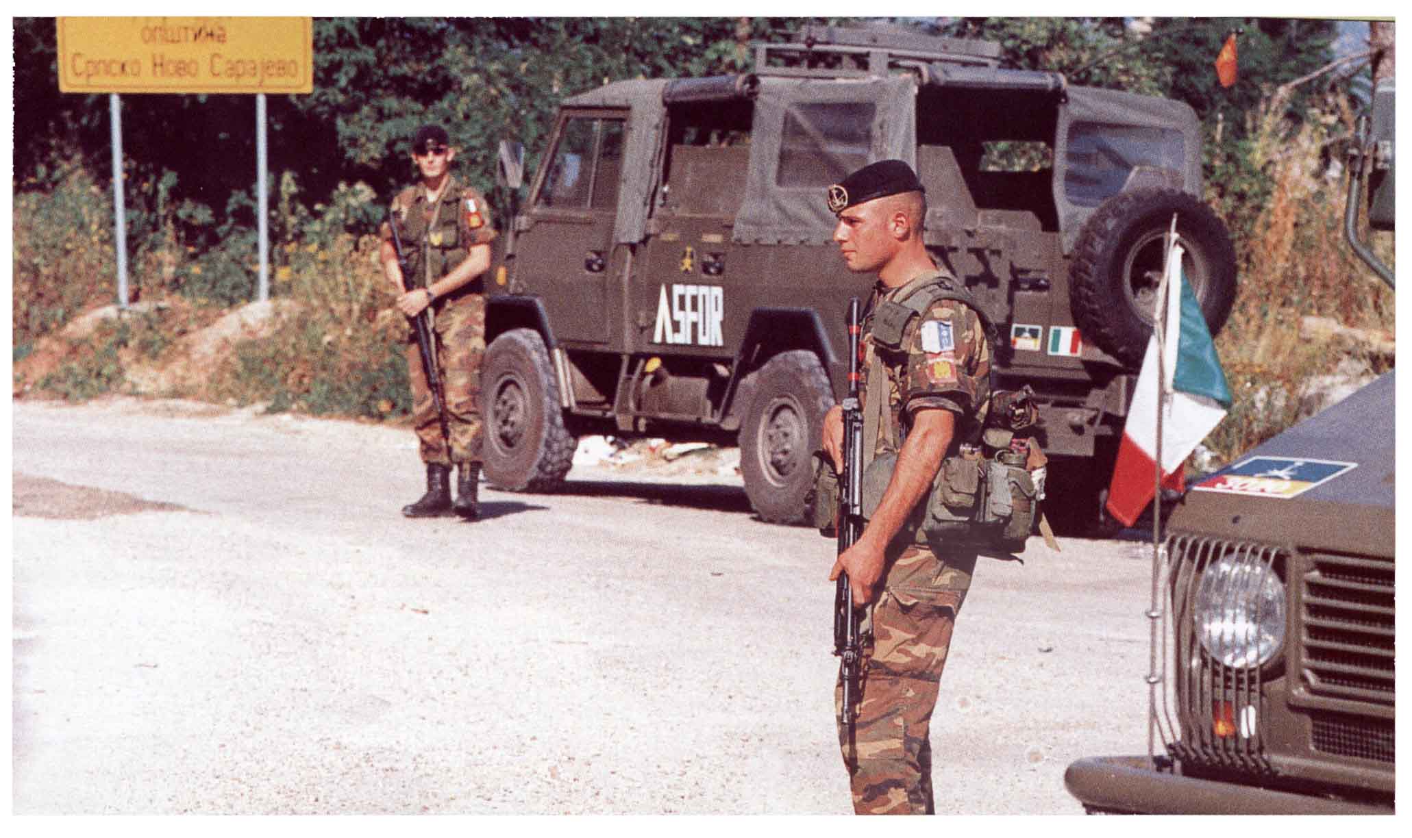 Posto di blocco in Bosnia