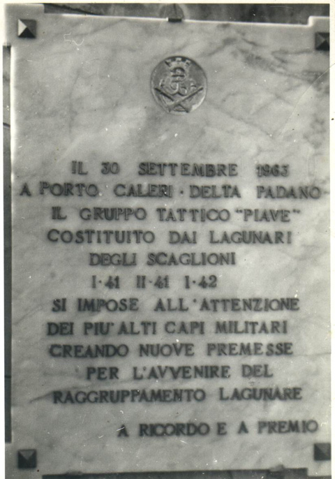 Targa commemorativa alla Piave